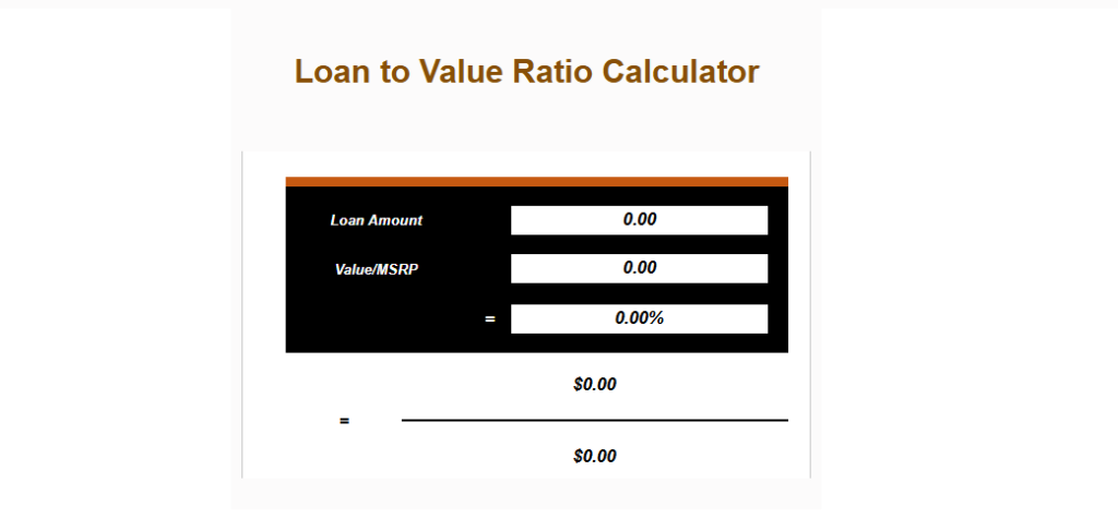 Loan To Value Calculator