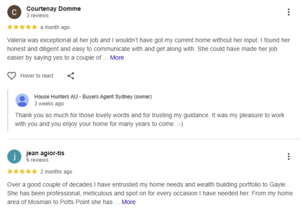 google reviews | House Hunters